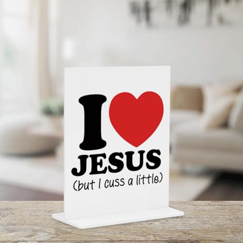 Funny Office Home Decor - Chic Acrylic Shelf Decor for Home, Workspace, or Dorm, Witty & Minimalist Statement Piece, 4 × 4.7 Inches