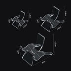 (3 Sizes 12 PCS)Crystal Display Stand,Acrylic Rock Holder,Clear Display Easel Stands Pedestal for Crystal,Geodes,Rock,Mineral Agate Fossil Coral Gemstone Small Collectibles Display Stands - size: 12 Pieces (3 Sizes)