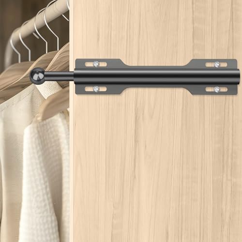 12" Valet Rod for Closet Pull Out (1 Pack, Black) - color: Black, size: 1 Pack
