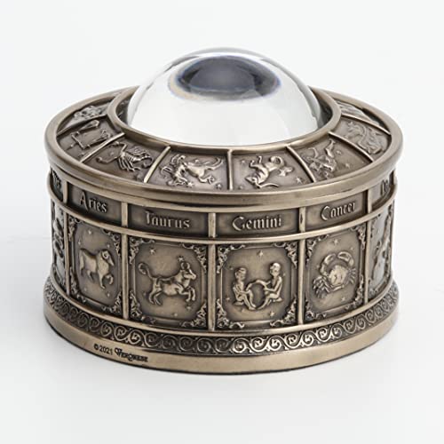 Veronese Design 2 3/4" Tall Eye of Providence Free Mason Trinket Box Cold Cast Resin Antique Bronze Finish Sculpture Gift