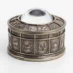 Veronese Design 2 3/4" Tall Eye of Providence Free Mason Trinket Box Cold Cast Resin Antique Bronze Finish Sculpture Gift