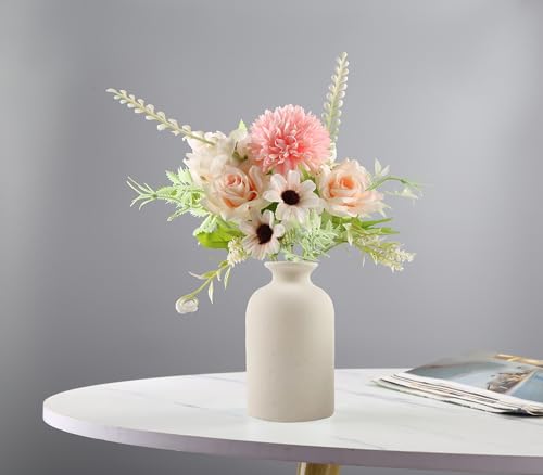Beige Ceramic Vase, Dry Flower Vases Minimalism Style for Modern Table Shelf Home Decor, Fit for Fireplace Bedroom Kitchen Living Room Centerpieces Office Desk Gift(Beige) - color: Beige, size: Large
