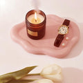 Ceramic Jewelry Dish for Women, Jewelry Tray Trinket Dish Vanity Tray, Cloud Jewelry Plate, Watch Keys Tray Ring Dish Holder for Mother's Day/Christmas/Thanksgiving/BirthdayGift, Spotted Pink - color: Spotted Matte Pink