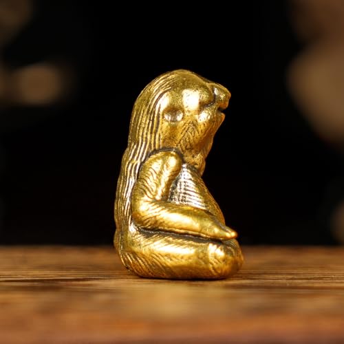 CHOVY Retro Handcrafted Meditating Sloth Statue - 100% Solid Brass Seated Sloth in Thoughtful Pose, Vintage Style Collectible Art Piece for Home & Office | Unique Gift for Nature Lovers - style: Meditating Sloth