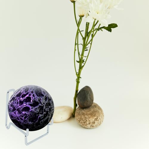 12 PCS Rock Display Stand Silver Metal Crystal Holder in 3 Sizes Perfect for Displaying Small Collectibles, Crystal, Rocks, Minerals, Agate, Fossils and More