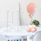 TEKXYZ 15.75 Inch Height Clear Acrylic Balloon Stand for Table Centerpiece Decoration, Set of 4