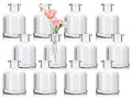 12Pcs Bud Vases,Clear Glass Bud Vase,Living Bud Vases Bulk,Mini Flower Vases,Small Vases for Flowers Centerpieces Home Living Room Office Table Decor (2 x 2.8 in)