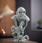 livelyfish Meditating Buddha Statue Fish Tank Zen Buddha Statues Sandstone Thinker Figurines for Aquarium Garden Home Decorations, Gift (E-S) - size: E-S
