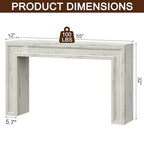 Rresyet 55 Inch Long Console Table, Sofa Table Behind Sofa, Wooden Entryway Table, Farmhouse Entryway Table for Entry, Hallway, Living Room (White) - color: White