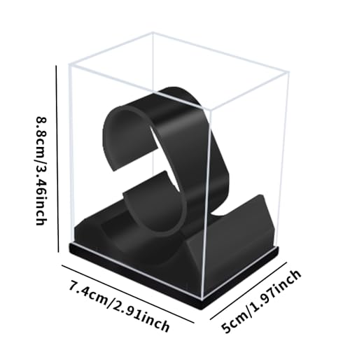 Watch Display Stand with Box 4PCS C Shape Single Watch Bracelet Display Rack Wrist Watch Display Holder Riser Fine Exhibition Store Trade Show for Jewelry Display Home Decor Retail Use