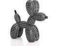Polka Dot Balloon Dog Statue Decor, Black, Resin, Paperweight, 5 inch, Cool Stuff to Put on Shelves - color: Black