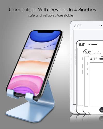 CreaDream Cell Phone Stand, Cradle, Holder, Aluminum Desktop Stand Compatible with Switch, All Smart Phone, iPhone 11 Pro Xs Max Xr X Se 8 7 6 6s Plus SE, Sierra Blue - color: Sierra Blue
