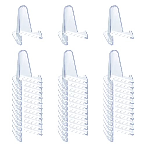 36 PCS Acrylic Display Holder Clear Display Easel Stands for Coins Capsules Phone Medals Stones Cards (Medium) - size: 36 PCS / 2.3"