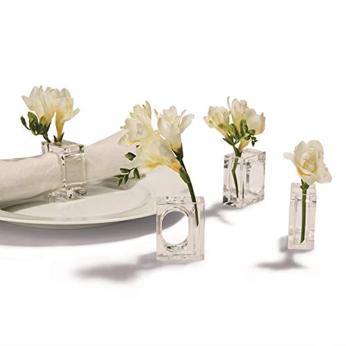 Two's Company Set of 4 Napkin Rings/bud Vase