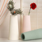 Wehous Silicone Vase Molds for Resin Concrete, Striped Tall Flower Vase Epoxy Resin Casting Mold, Display Ornament Molds for Resin Cement Plaster, Container Storage Mold DIY Art Craft Home Decor