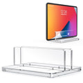 OMOTON Vertical Laptop Stand for Desk, Acrylic Laptop Holder Desktop Clear Adjustable Dock for MacBook Pro Air, HP, All Gaming Laptops up to 17” (Clear, Single Slot) - size: Single-Clear