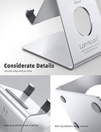 Lamicall Cell Phone Stand, Desk Phone Holder Cradle, Compatible with Phone 12 Mini 11 Pro Xs Max XR X 8 7 6 Plus SE, All Smartphones Charging Dock, Office Desktop Accessories - Silver - color: Sliver