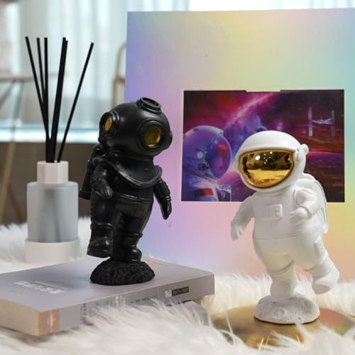 HAUCOZE Diver Figurine Statue Modern Space Sculpture Home Decor Table Centerpiece for Bedroom Office Gift 7.5 Inch