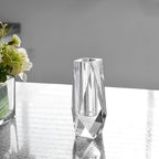 Kitcom Flower/Bud Crystal Vase Decorative Vases for Home, Wedding, Christmas, Outline Dimensions W2.4''xH6.3'', Clear with Gift Box - size: Medium