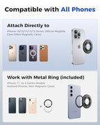 SYNCWIRE Carbon Fiber Magnetic Phone Ring Holder for MagSafe - Magnet Phone Grip Stand with 360° Rotation & Reinforced Hinge Compatible with iPhone 16 15 14 13 Pro Max Plus MagSafe Accessories - color: Single Ring-1PCS-Carbon Fiber