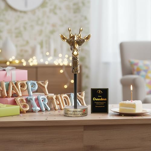 Grandma Gifts from Grandkids, Exquisite Handmade Giraffe Grandma Birthday Gifts from Granddaughter Grandson Funny Home Decor, Great Grandmother Grandparents Present for Mother's Day - style: TO MY GRANDMA
