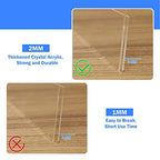 Acrylic Sign Holder 8.5 x 11 Horizontal 6 Pack Slant Back Acrylic Stands for Display Plexiglass Clear Acrylic Display Stands for Ad Frame, Picture Photo Frames, Promotions, Restaurants, Office - size: Horizontal 6 Pack 11x8.5''