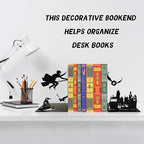 Black Magic Book Stopper - Decorative Bookends for Bookshelf - Unique Gifts for Family Friends Kids, Study Room Home Office Decor