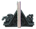 Ebros Gothic Roaring Gargoyles with Celtic Floral Knotwork Bookends Figurine Set in Rooftop Sculptural Design 7" High Medieval Renaissance Architectural Goth Decor Resin Sculptures Gargoyle Statue