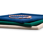 Oirlv Top Microfiber Jewelry Tray Square Nightstand Organizer Rings Earrings Necklace Trinket Storage Tray Showcase Jewelry Display (Blue) - color: Blue