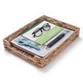 Water Hyacinth Letter Tray for A4 File Document Magazine Storage Basket Desk Tray Organizer for Office 13 x 9.8 x 2.2 inch
