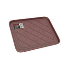 All Weather Boot Tray - Small Water Resistant Plastic Utility Shoe Mat for Indoor and Outdoor Use in All Seasons by Stalwart (Brown) - color: Brown