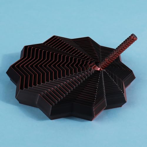 3D Printed Polygonal Spiral Carrot Tower Ornament for Home Living Room Bedroom Office Desktop Funny Desk Decor,Black Red Gradient - color: Black Red Gradient