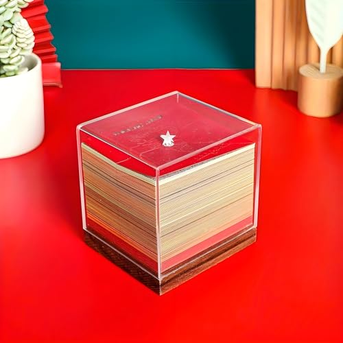 3D Creative Time Piece Calendar 2026 Desk Daily Calendar Decoration with Acrylic Case, Paper Sculpture Non-stick Notes, Paper Carving Art Craft Chirstmas Gift (Christmas Tree) - color: Christmas Tree