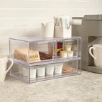 STORi Audrey Stackable Clear Bin Plastic Organizer Drawer | Organize Eyeshadow Palettes, Cosmetics, and Beauty Supplies on a Vanity | Made in USA - style: Cosmetic Drawer Base