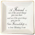 Frienship Jewelry Dish Tray Ceramic Trinket Dish My Best Friend My Best Friend'S Wedding My Friends For Mom Sister Friends - style: Frienship