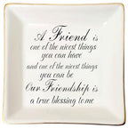 Frienship Jewelry Dish Tray Ceramic Trinket Dish My Best Friend My Best Friend'S Wedding My Friends For Mom Sister Friends - style: Frienship