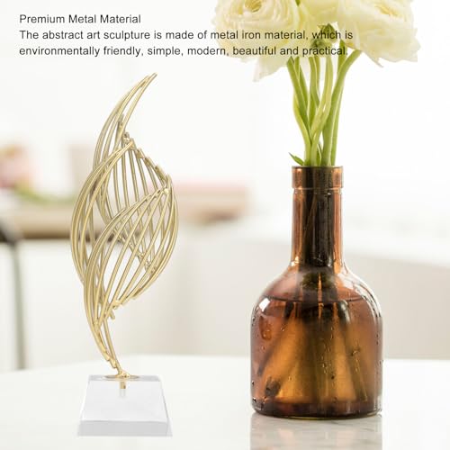Fdit Chic Metal Abstract Art Sculpture, Luxury Art Piece Modern Decorative Piece for Home, Office, and Living Spaces (Crystal White) - size: Crystal White, style: Crystal White