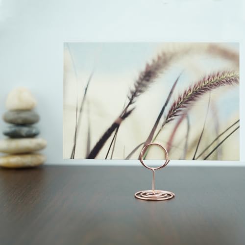 Jofefe 20Pcs Table Number Holders, Place Card Holder, Mini Table Card Holders, Cute Picture Holder Photo Holders for Wedding Reception Party, Table Centerpieces (Rose Gold) - color: Rose Gold