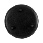 Kate and Laurel Alessia Modern Decorative Scalloped Round Footed Metal Tray; 16 Inch Diameter; Black; Transitional Food-Safe Cast Aluminum Pedestal Tray with Rough Texture and Deckled Edge - color: Black