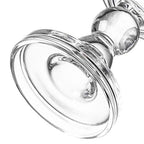 Teensery Glass Candle Holder Clear Pillar Candle Stand Candlestick for Home Wedding Party Decoration (Height 3.5")