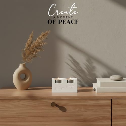 Cube Luxury Candle Holder Set – Modern Décor for Living Room & Dining Table - White - color: White (Cube), size: Short