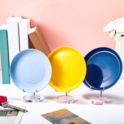 Suzile 4 Pcs Adjustable Metal Arm Display Stand Easel with Acrylic Base Rock Display Easel Holder Acrylic Crystal Clear Plate Stand for Geodes Mineral Agate(Silver,2.8 x 2.8 x 4.1 Inch) - color: Silver, size: 2.8 x 2.8 x 4.1 Inch