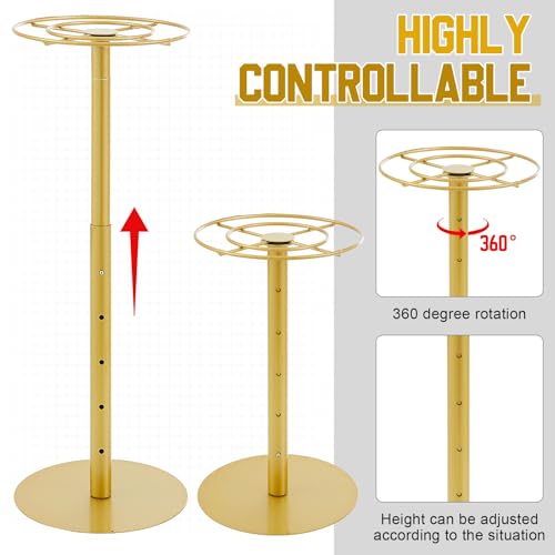 Shimeyao Medal Hanger Display Honor Display Rotatable Award Holder Rotating Metals Rack Adjustable Award Holder Stand for Basketball Running Sports Race, 30+ Medals - color: Gold