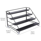 Cologne Organizer for Men, 4 Tier Perfume Stand, Metal Display Riser Stand, Dresser Organizer with Anti-Slip Washers,Display Stand Shelf for Fragrance, Skincare, Figurine, Dessert