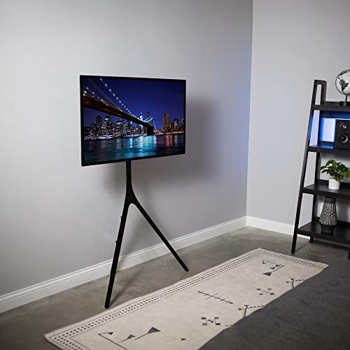 VIVO Artistic Easel 45 to 65 inch LED LCD Screen, Studio TV Display Stand, Adjustable TV Mount with Swivel and Tripod Base, Black, STAND-TV65AB - color: Black - Black