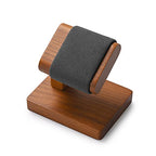 Solid Wood Single Watch Display Stand for Men Jewelry Watch Showcase Stand Display (Gray) - color: Gray