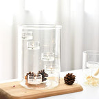 Glass Cylinder Hurricane Candle Holder for Tea Light Pillar Candle Holders Table Centerpiece, Clear Decorative Geometric Candle Holder for Wedding, Party(No.02) - size: No.02