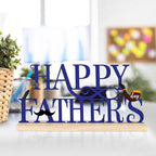 COCHIE Metal Happy Father's Day Sign, Fathers Day Decorations for Home, Shelf, Mantel, Indoor, Table Top Party Decoration, Fathers Day Gift for Dad from Daughter Son (Father's Day) - style: Father's Day
