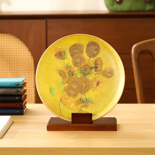 Weysat 6 Inch Wooden Stand for Display Plate Postcard Picture Book Display Stand with Square Block Base Picture Frame Easel for Home Office Decorative - size: 6 Inch