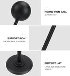 Hat Holders Vintage Dome Shape Design Removable Metal hat stands/Helmet/Cap/Wig Storage Holder Display Stand. (2 Black)
